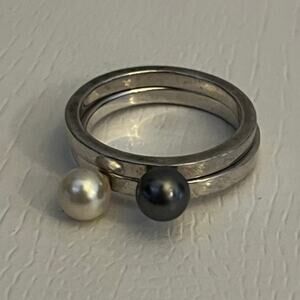 Silver Fashion Rings (2) - size 9